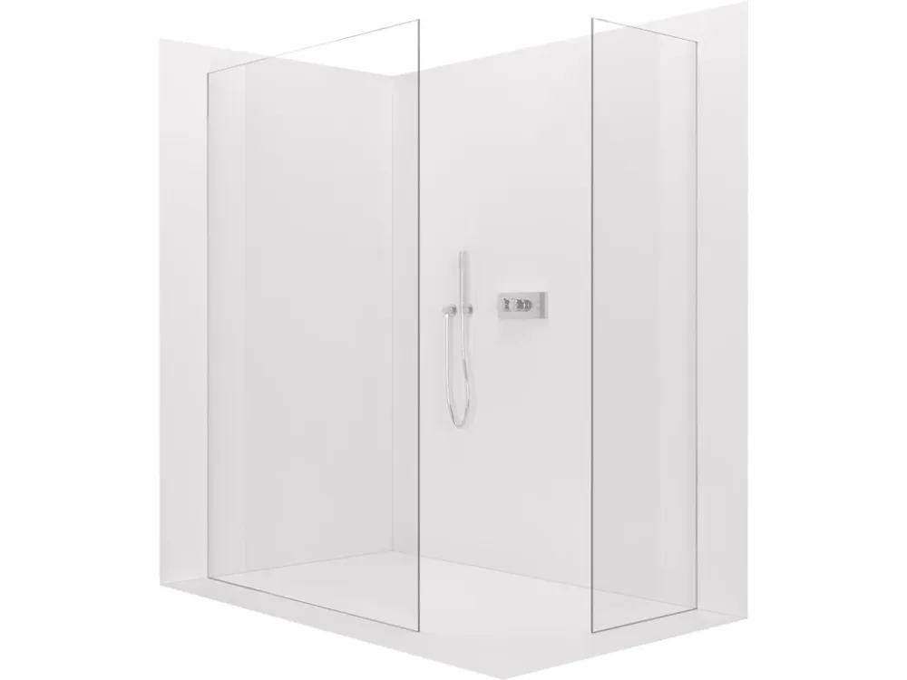 Akce CERANO - Sprchová zástěna Walk-in Crystal T L/P - 8 mm - bezvzpěrový systém - chrom, transparentní sklo - 50x50x200 cm